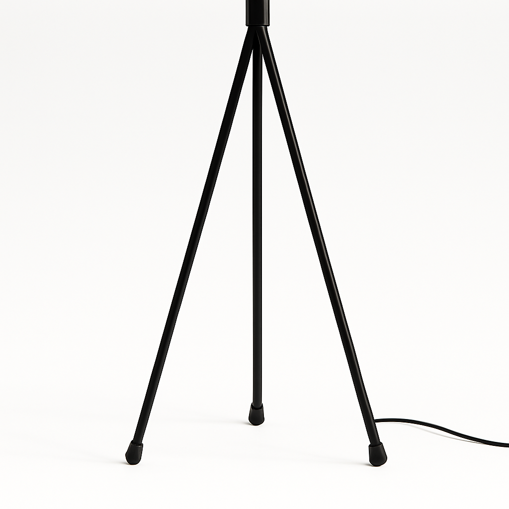 Noir Tripod Floor Lamp with Fabric Shade