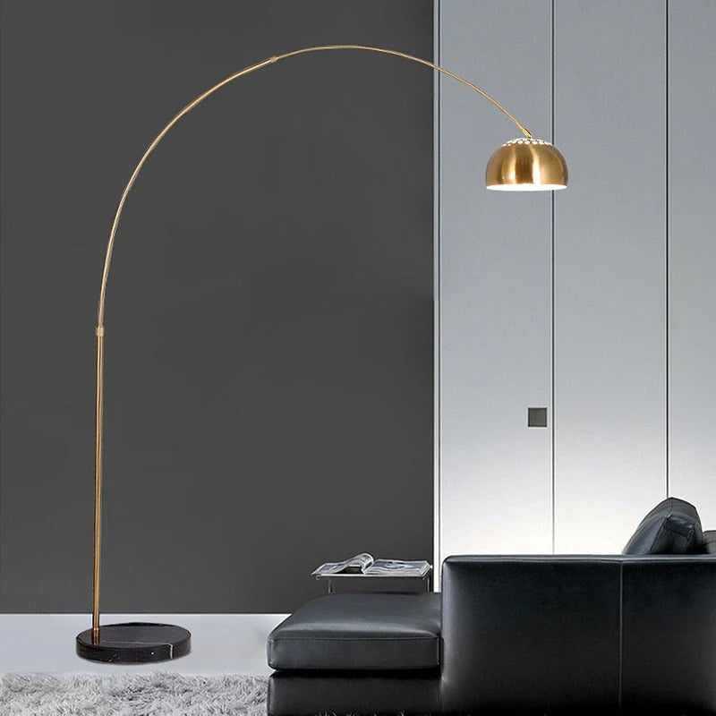 Black Arc Metal Tripod Floor Lamp